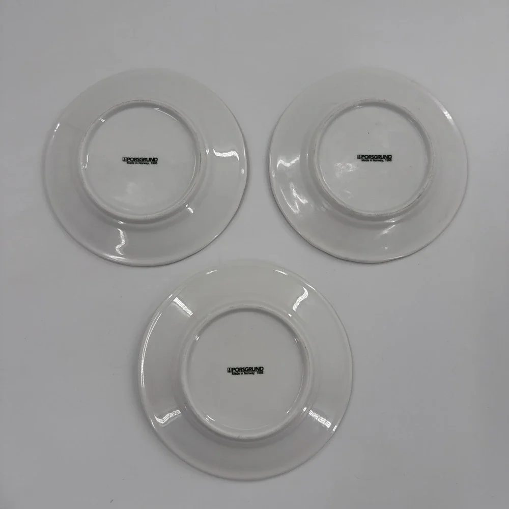 Porsgrund Nisse Bread Plate Made In‎ Norway Gnome Motif Lot Of 3